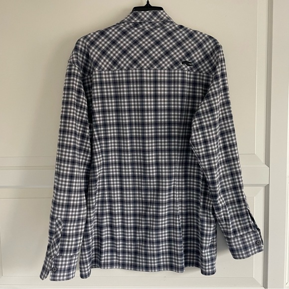 Lacoste Men’s Pebble Rock Gray Plaid Button Down Circle Shirt 20668 - Picture 5 of 10